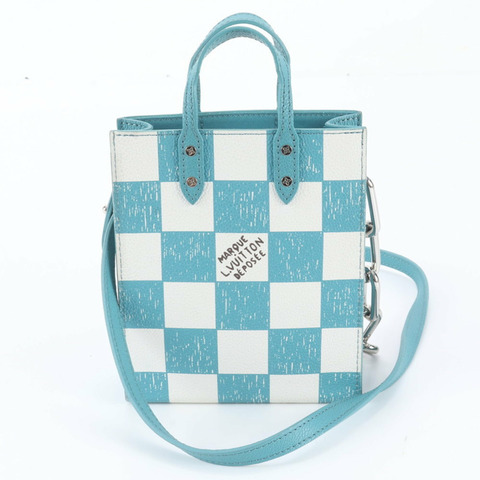 路易威登 (Louis Vuitton) RFID 防盜 Damier 棋盤格紋 Sac Plat XS N60495 女士兩用肩背包/手提包