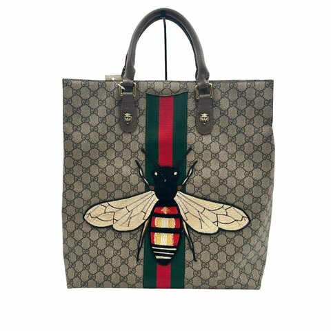 【美收精品】GUCCI 蜜蜂圖騰托特包  D-54【隔月月中將轉賣至日本 上架期限30天】