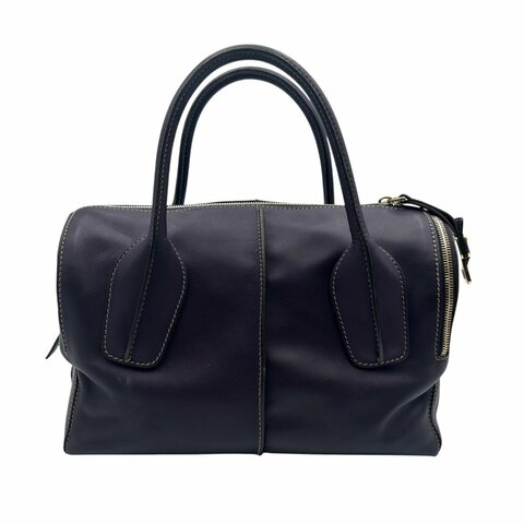 【美收精品】Tods 深紫色牛皮波士頓包 D-57【隔月月中將轉賣至日本 上架期限30天】