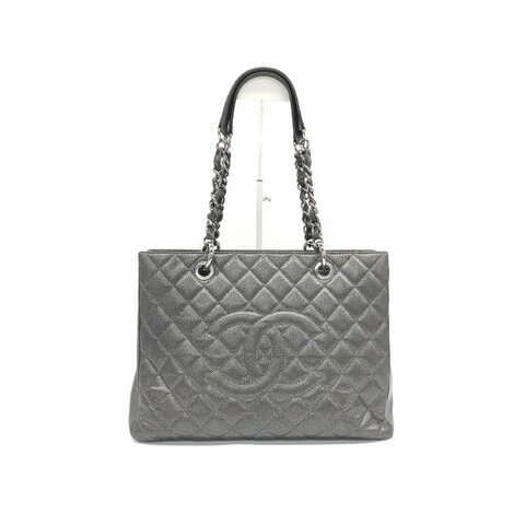 Chanel 黑銀 GST 中號 15開 肩背包