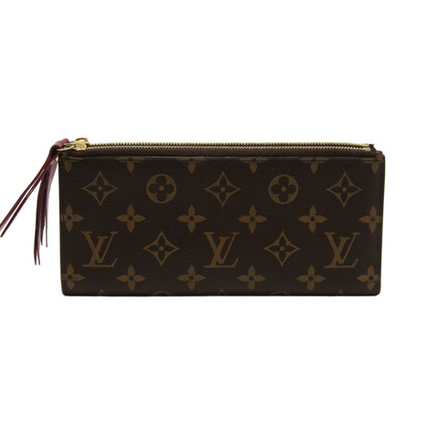 Louis Vuitton Classic Monogram Canvas with Fuchsia Leather Adele Wallet