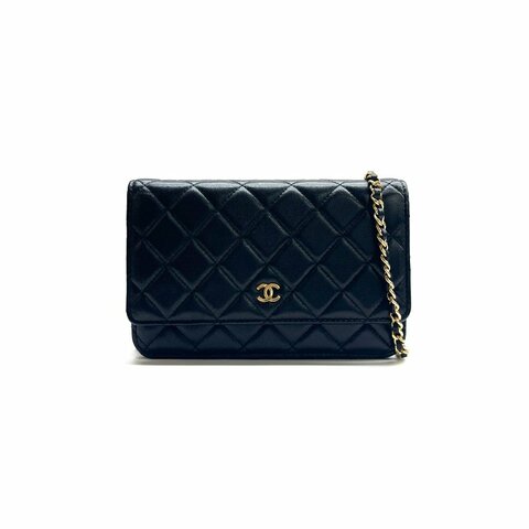 Chanel 黑金 woc 羊皮 31開 磁吸扣 全套 肩背包