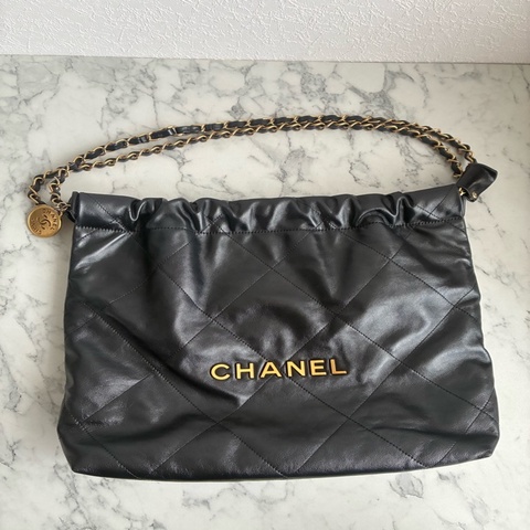 Chanel 黑色金字22Bag小號 最夯尺寸❤️