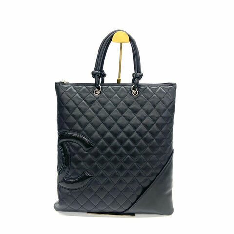 Chanel 黑色 康鵬 琴譜 子母 牛皮 手提包