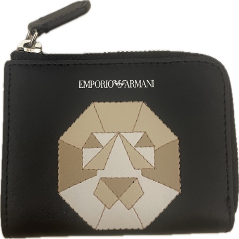 ARMANI 獅子圖案短夾