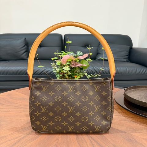 lv中古 中號 豎版looping 肩背包