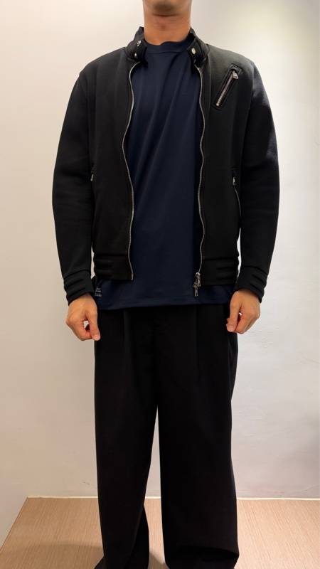 MONCLER MAGLIA CARDIGAN 男款 Biker Moto Jacket 黑色 S