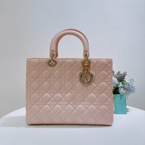 TW5005 Christian Dior Large Size Lady Dior Light Pink x GHW