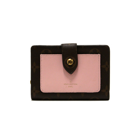 Louis Vuitton Classic Monogram Canvas with Rose Ballerine Leather Juliette Wallet