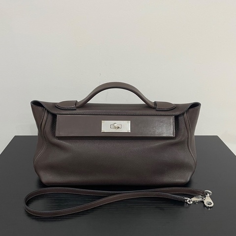 Hermès 24/24 29  Ébène x phw Barenia & Barenia Faubourg