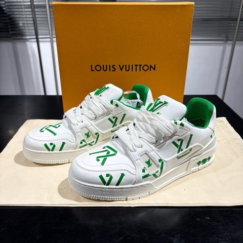 Louis Vuitton LV 路易威登 trainer 字母 板鞋 運動鞋 白綠