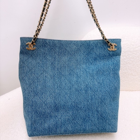全新 Chanel 26A 牛仔丹寧購物袋/托特包