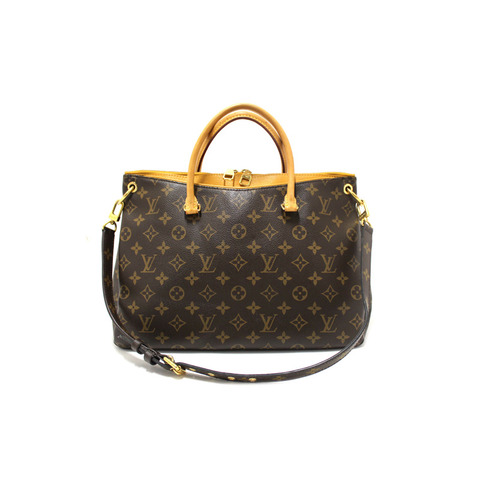 Louis Vuitton Classic Monogram with Safran Leather Pallas MM Handbag
