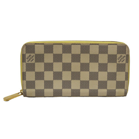 Louis Vuitton Damier Azur Canvas Zippy with Brown Interior Wallet