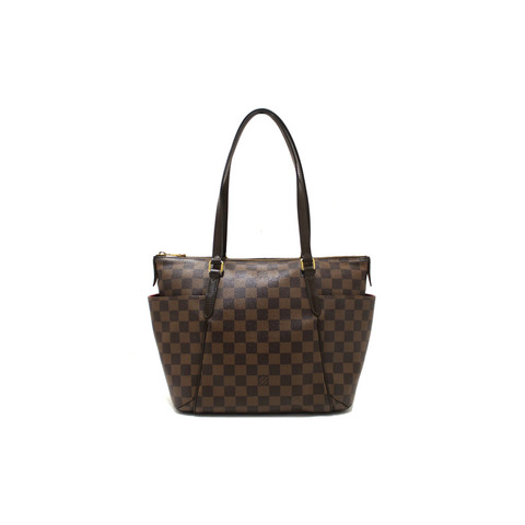 Louis Vuitton Damier Ebene Totally PM Shoulder Tote Bag