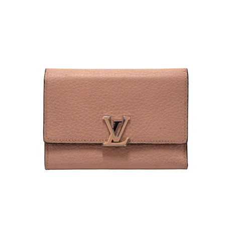 Louis Vuitton Magnolia Pink Taurillon Leather Capucines Compact Wallet