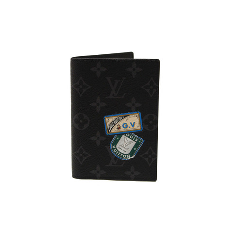 Louis Vuitton Monogram Eclipse Canvas Passport Cover Holder