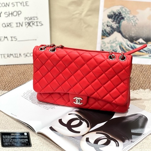 Chanel/香奈兒 Flag bag 紅色 斜挎單肩包