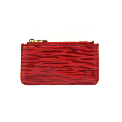Louis Vuitton Red Epi Leather Key Coin Card Case Pouch
