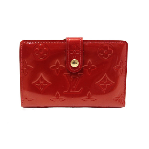 Louis Vuitton Red Monogram Vernis Patent Leather French Wallet
