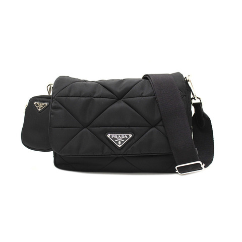 Prada Black Re-Nylon Padded Shoulder Bag