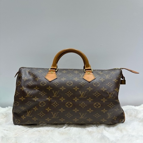 LV路易威登Speedy35老花手提包，經典Monogram， 無肩帶款 原始成色 02年編碼