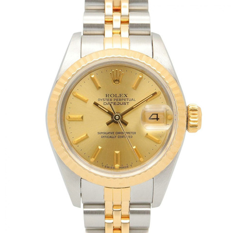 Rolex Datejust 90 香檳酒吧腕錶，18K（黃金）不鏽鋼，女士款，金色，69173