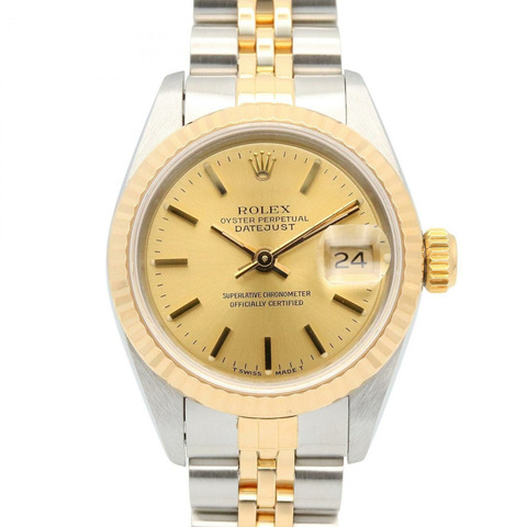 勞力士 Datejust E 字頭腕錶，18K（黃金）不鏽鋼，女士款，金色，69173
