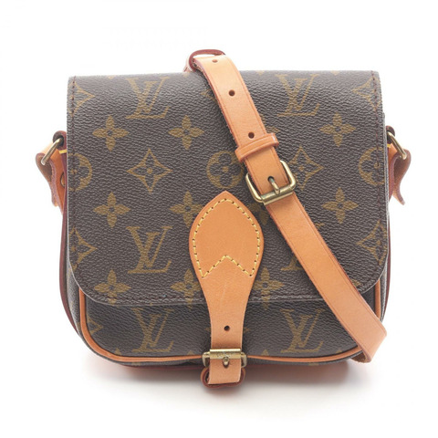 【再降價】棕色 原花 帆布 Cartouchiere PM 肩背包【LOUIS VUITTON LV 路易威登】 M51254