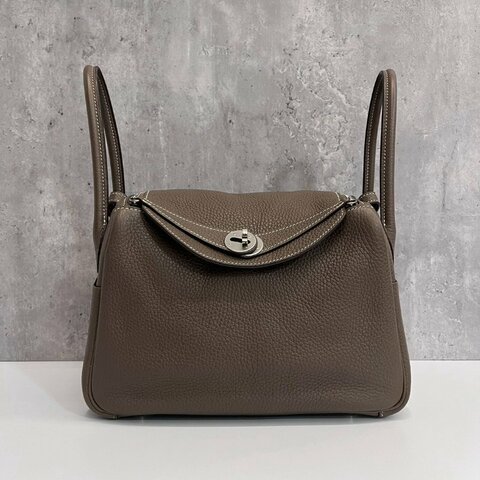 Hermes Lindy26大象灰 銀釦 Y刻 TC皮