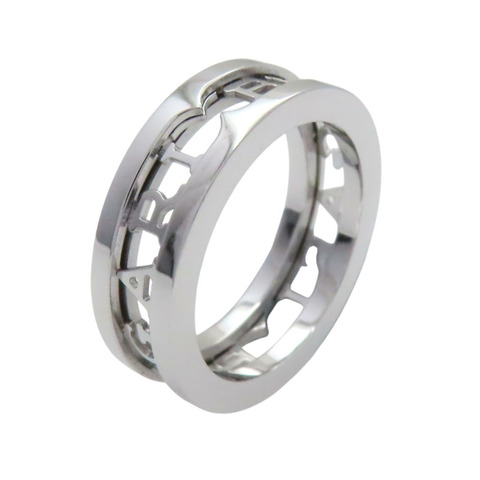 18K白金 縷空 B.zero1 戒指 49【BVLGARI 寶格麗】 359357