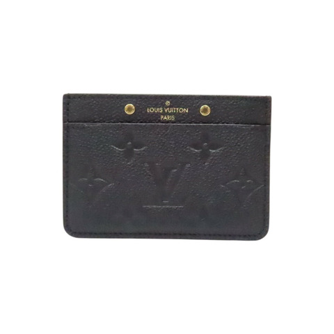 黑色 原花 牛皮 壓紋 卡片夾【LOUIS VUITTON LV 路易威登】 M69171