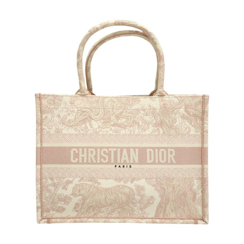 【再降價】粉色 刺繡帆布 Book Tote 手提包 M1296ZTDT_M31I【Dior 迪奧】 M1296ZTDT_M31I