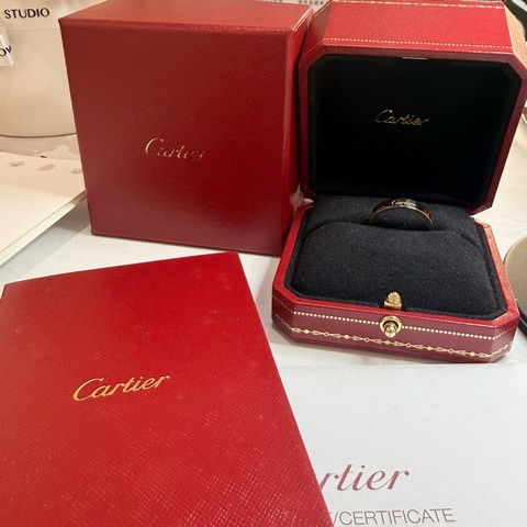 🍙Cartier C de K金男戒/中性戒指🍙 戒圍58 完整配件購證