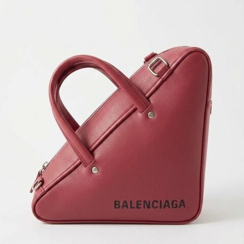 BALENCIAGA Triangle Duffle 深酒紅小牛皮包