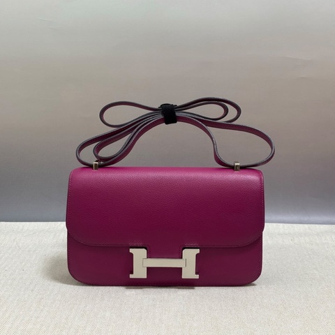 Hermès Constance 19 Rose Pourpre x phw EV Leather