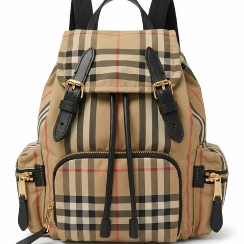 BURBERRY 經典格紋尼龍小後背包-TP01692