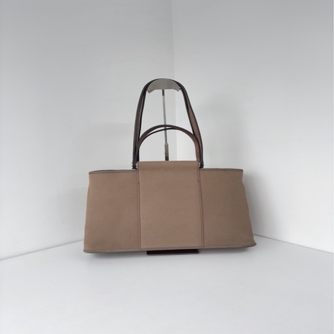 Hermes 愛馬仕Cabag Elan PM 大象灰帆布托特包