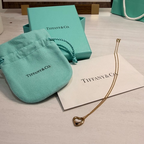🍙  Tiffany & Co.  Open Heart 鍊墜 🍙二手 難得大全配有購證