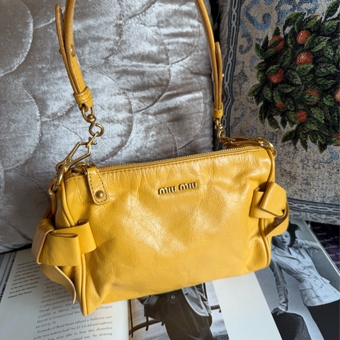 Miu Miu 經典 Bow Bag 蝴蝶結 腋下包 單肩包 shoulder bag