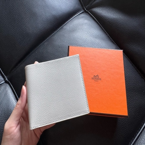 全新Hermès 愛馬仕 Silk’In 男士短夾｜絲巾內裡｜附原盒