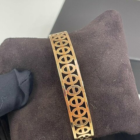 愛馬仕 Hermès 豬鼻鏤空手鐲 玫瑰金｜99新