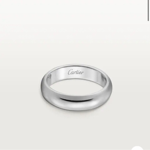 Cartier 卡地亞 1895 戒指 寬3.5毫米 鉑金戒指/男戒/戒圍59