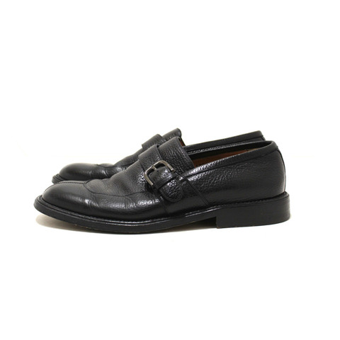 Salvatore Ferragamo Men's Black Caspian Soft Leather Buckle Loafer Dress Shoes Size 7.5