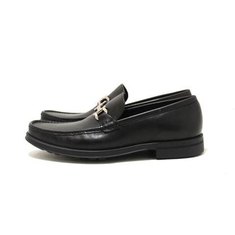 Salvatore Ferragamo Men's Black Leather Teblado Loafer Dress Shoes size 8