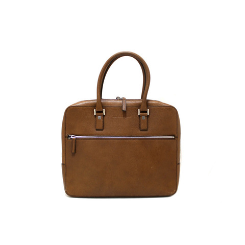 Salvatore Ferragmo Brown Leather Briefcase Work Bag