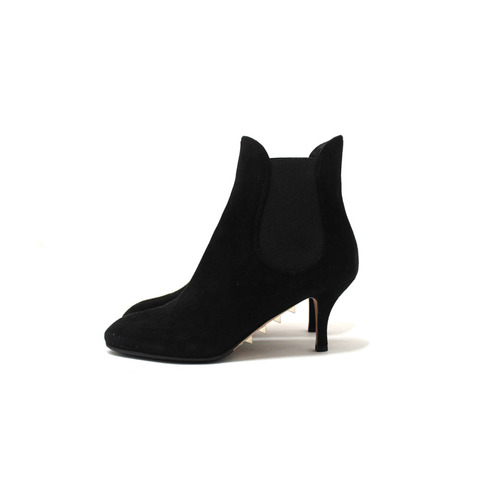 Valentino Black Suede Leather Ankle Boots Shoes Size 37