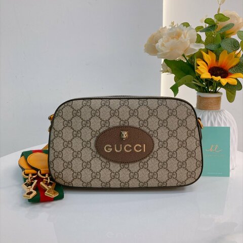 MS0849	Gucci 古馳經典花紋相機鍊帶包包 Neo Vintage GG Supreme Canvas Messenger Bag Brown