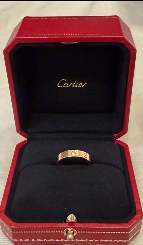 卡地亞Cartier love單鑽戒指 50
