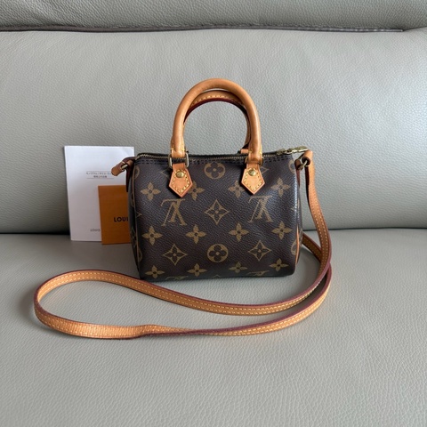 「M.Y精品」 L家 M61252 nano speedy 經典老花